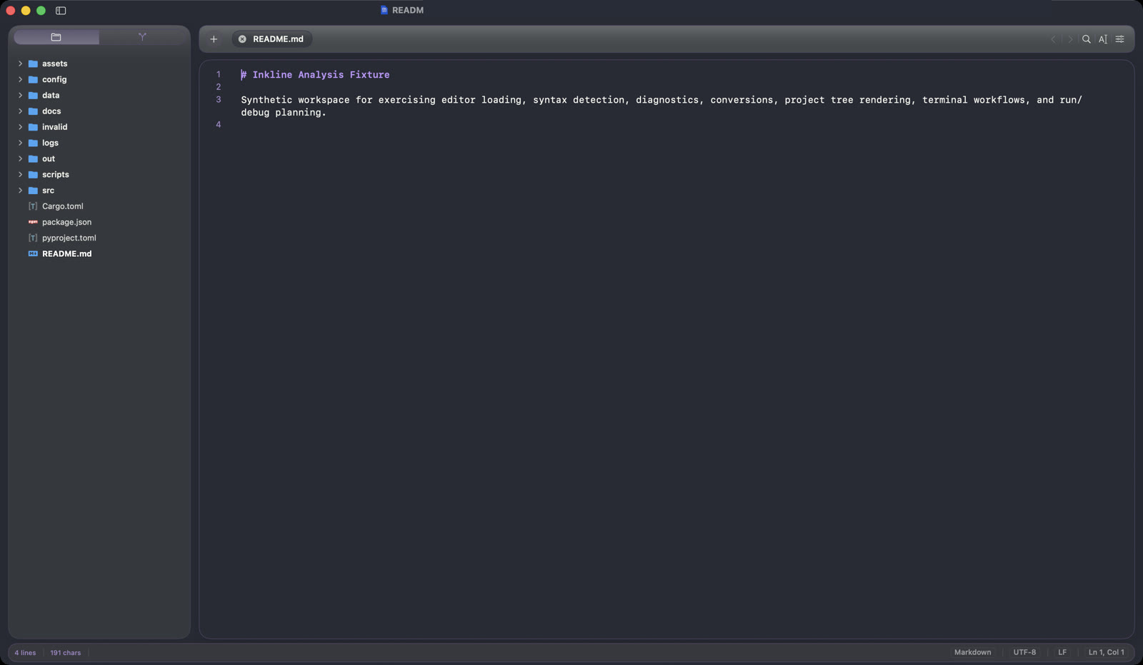 Inkline editing large JSONL data in a project workspace